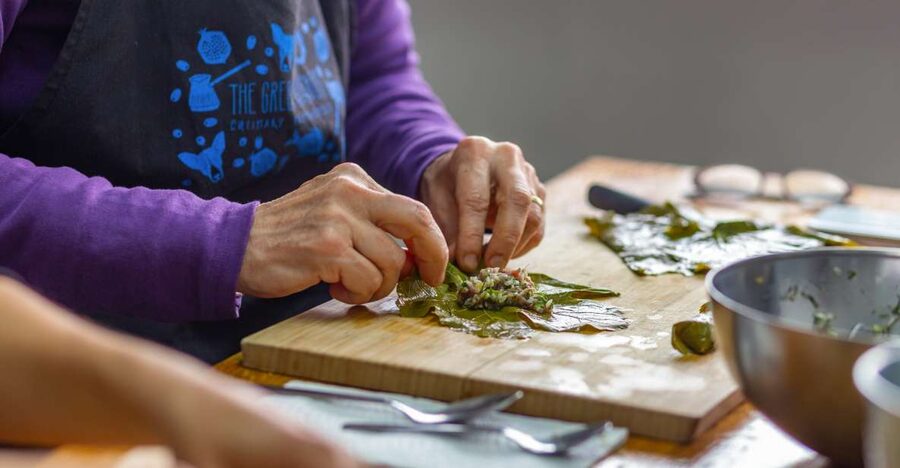 Athens: Food Market Visit and Cooking Class with Wine - The meal at the end