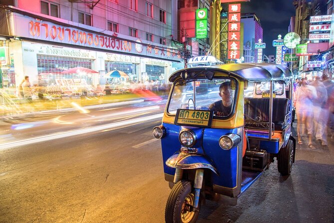 Bangkok Tuk-Tuk Tour by Night with Chinatown Street Food Meal - The Grand Palace and Wat Pho in the old town