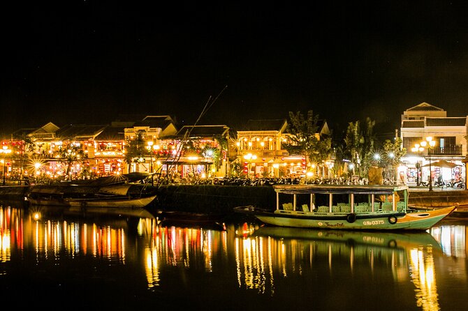 Coconut Basket boat, City tour, Boat ride, Night market from DN - Sunset, a lantern, and Hoi An after dark
