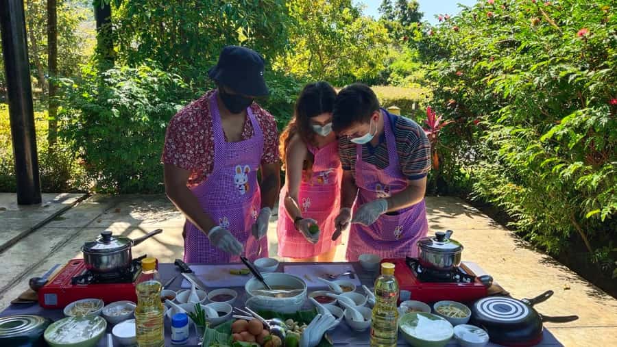 Dinner from cooking class & enjoy local night market - Arriving at a small farm
