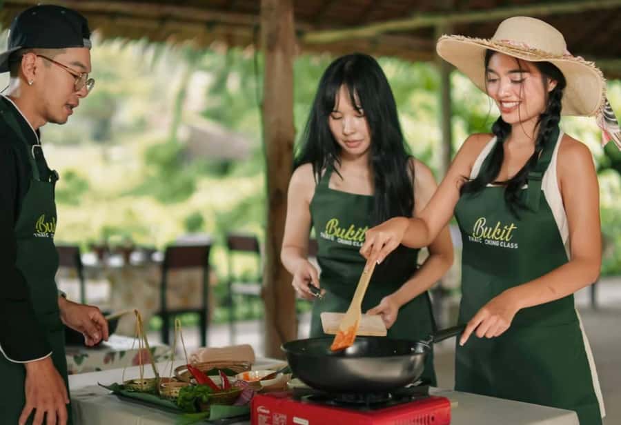 Dinner from cooking class & enjoy local night market - Cooking Tom Yum Kung, Pad Thai, and two more dishes