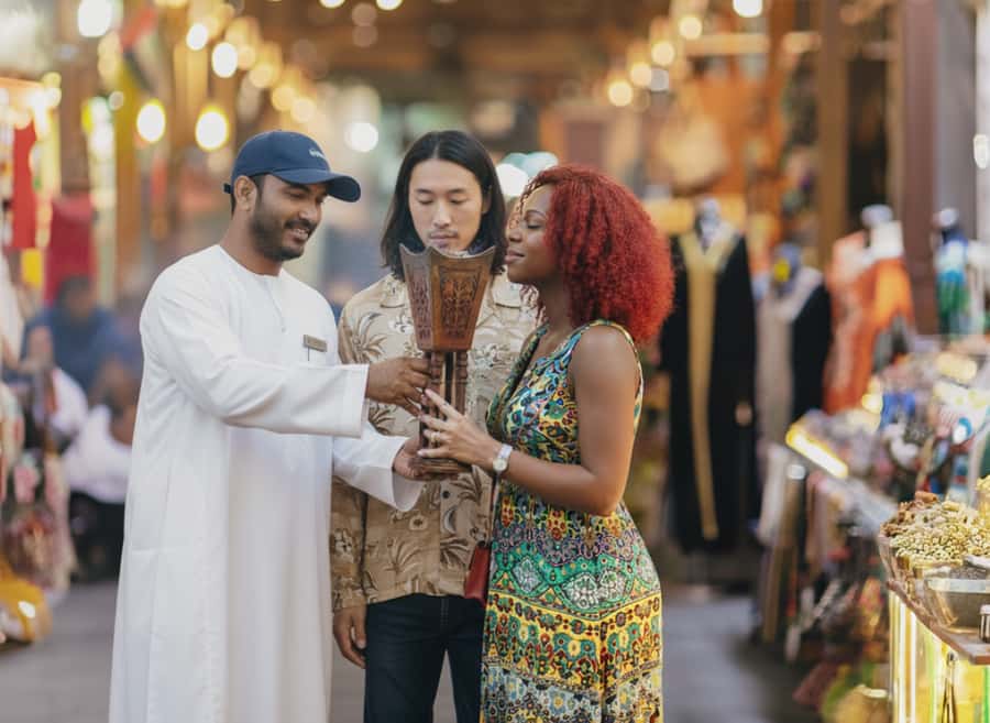 Dubai: Old Town, Street Food, Creek, Souks, & Emirati House - Al Seef, the mosque, and the old city wall