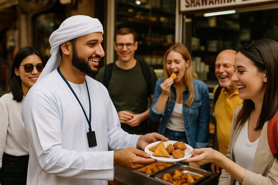 Dubai: Old Town Walking Tour with Abra Cruise & Street Food - The Old Mosque and wall remains from around 1800