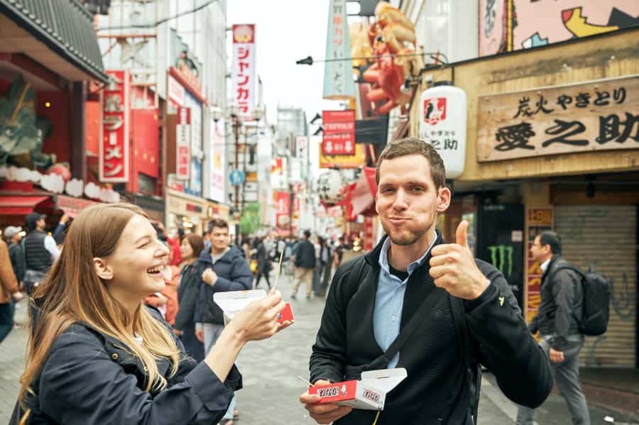 Eat Like a Local in Osaka – Private Custom Street Food Tour - Starting among Dotonbori’s signs and crowds