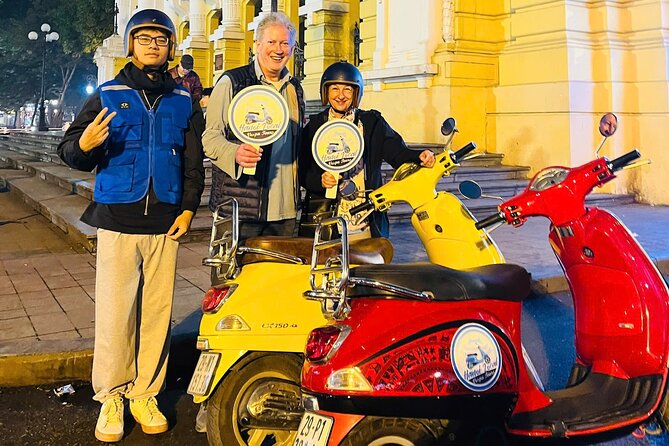 Hanoi After Dark Vespa Tour (4 hours): Street Food & Night Vibes - Riding Hanoi after sunset
