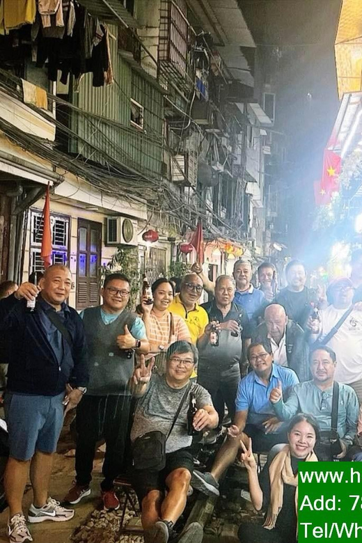 Hanoi Train Street +Best Street Food eating in old quarter - Starting with rice wine on Tran Nhat Duat Street