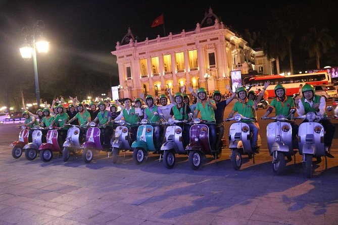 Hanoi Vespa After Dark Street food + Train Street+ Live Music - St. Joseph’s Cathedral and the Old Quarter at dusk