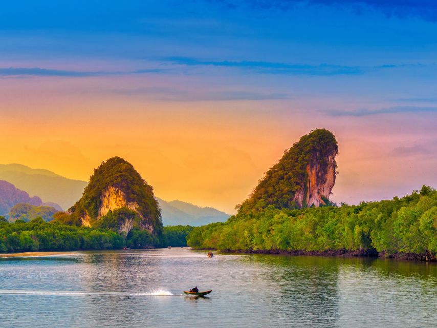 Krabi: Private Sunset Boat Trip and Night Market Tour - A quiet boat ride to Khao Khanap Nam