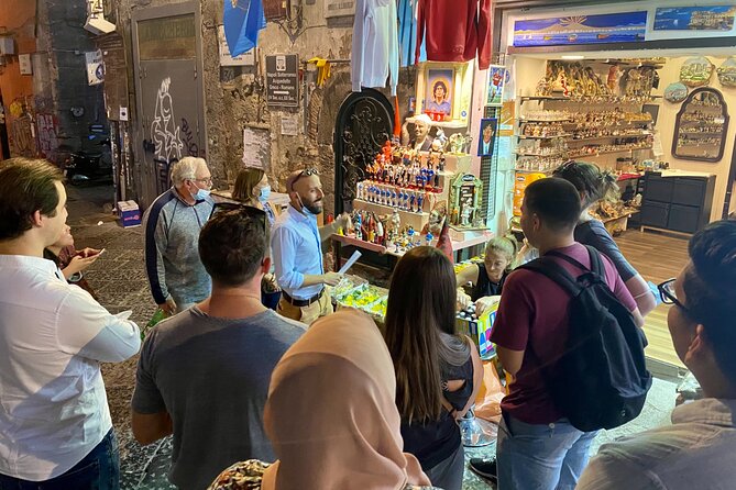 Naples Street Food Tour: Discover Local Flavors with Expert Guide - San Gregorio Armeno mixes food with craft