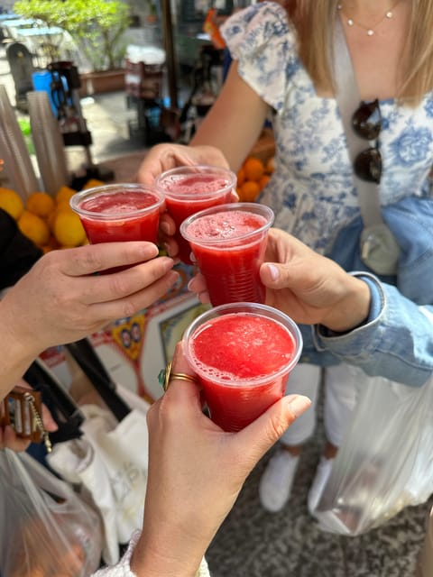 Palermo: Street Food Tour & Sicilian Wine Tasting - Walking through Palermo’s Capo Market