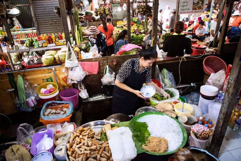 Phnom Penh's Ultimate Street Food Tour by Tuk Tuk - Russian Market: food, people, and a sensory jolt