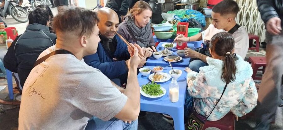 Private hidden Hanoi street food walking tour with a local - Chicken pho with a local introduction