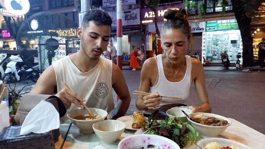Private hidden Hanoi street food walking tour with a local - Banh cuon shows Hanoi’s softer side