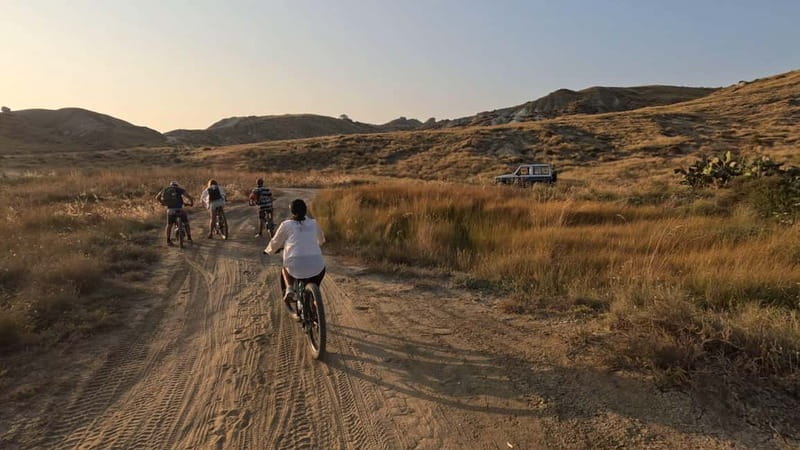 Punta Bianca Adventure: E-bike & Street Food in Sicily's wild nature - White marl cliffs and the second part of the ride
