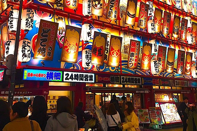 Retro Osaka Street Food Tour: Shinsekai - Isshin-ji, Tower Knife Osaka, and Kuromon Ichiba Market