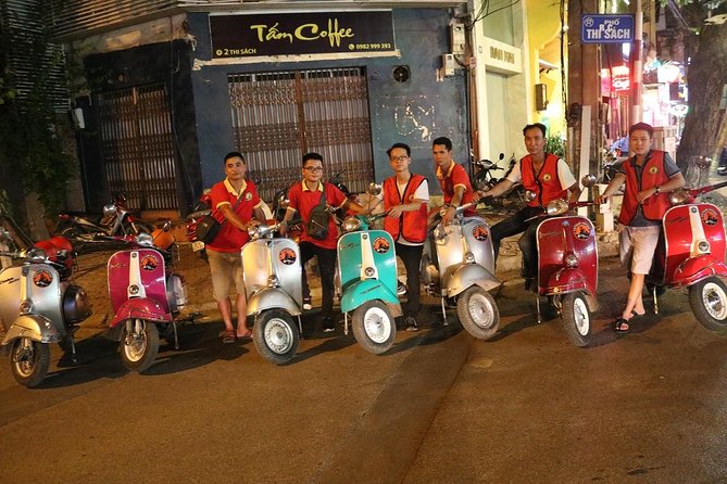 Saigon After Dark Vespa Street Food Tour + Live Music 4 hours - Seafood first, with Saigon traffic all around you