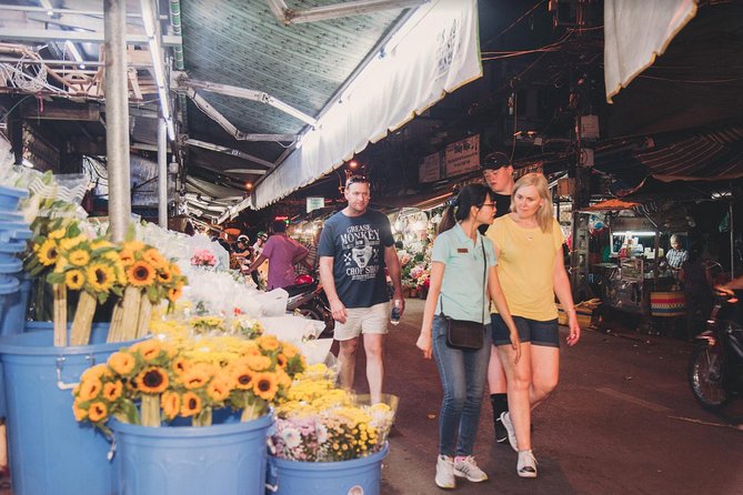 Saigon Authentic Walking Street Food Tour 12+ Tastings Included - The night flower market