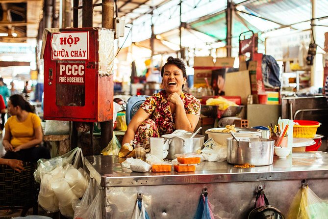 The 10 Tastings of Ho Chi Minh City With Locals: Private Street Food Tour - Ben Thanh Market begins with two very different bites