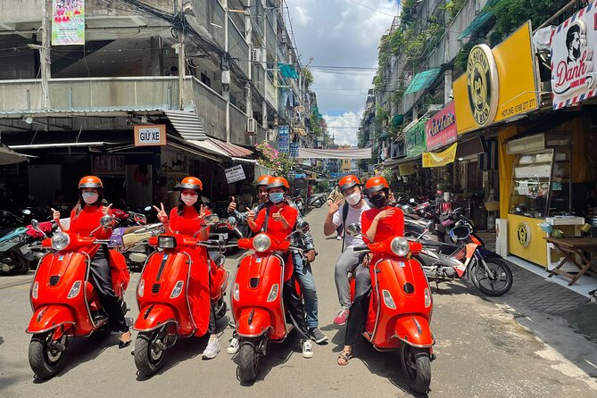 Vespa Female Ao Dai riders Night Street Food + See Train Street - Hanoi Opera House and the first food stop