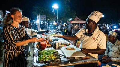 Zanzibar:Stone town Street food market walking tour,transfer